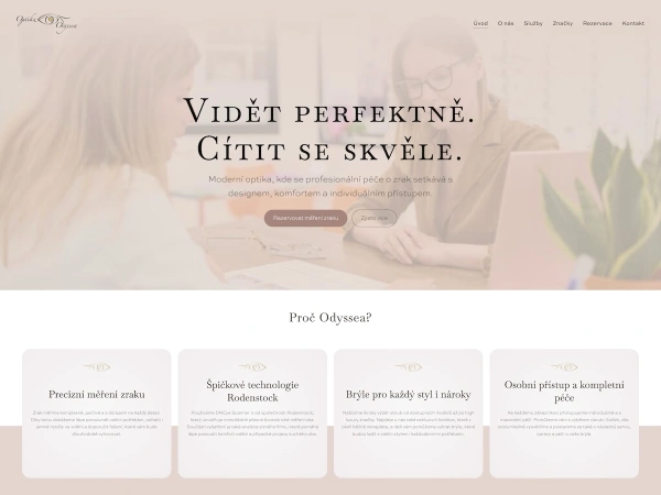 Optika Odyssea — webové stránky